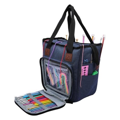 Duo Sac Tricoter Sac De Rangement Tricoter En Tissu Oxford Fil