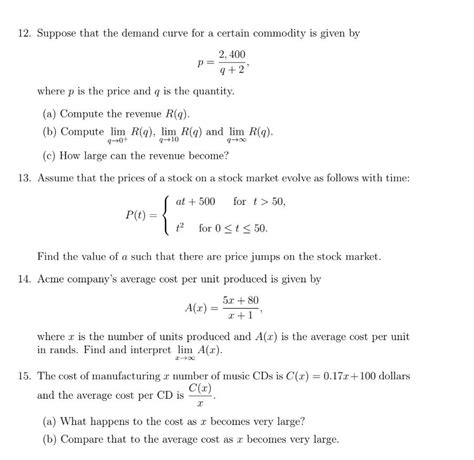 Solved 7 Find The Following Limits A Limn→∞1n3n B