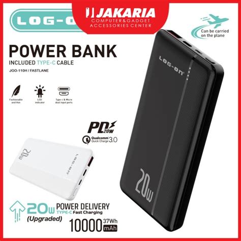 Jual Power Bank Fast Charging Mah Pd W Qc Type C Log On Jgo