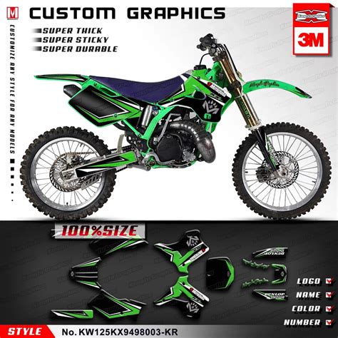 25j Kungfu Graphics Mx Stickers Off Road Decals Vinyl Wrap Kit For Kx