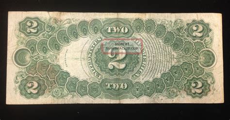 1917 Circulated2 Two Dollar Red Seal United States Large Note