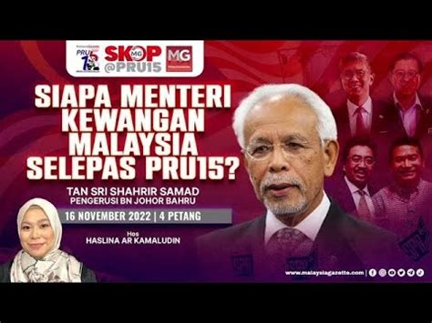 Live Siapa Menteri Kewangan Malaysia Selepas Pru Youtube