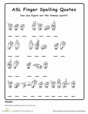 Practicing Sign Language | Worksheet | Education.com - Worksheets Library