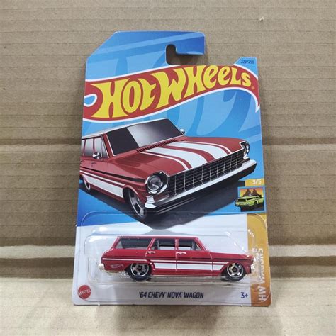 HOT WHEELS Merah 風火輪 雪佛蘭 Nova Wagon 紅色批量 M OMAHPC 蝦皮購物