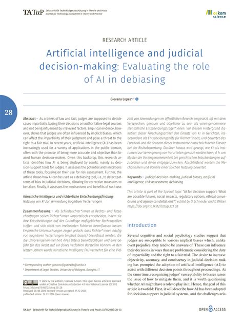 Pdf Artificial Intelligence And Judicial Decision Making Evaluating