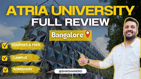 Atria University Bengaluru Complete Guide 2024 Tech Fees