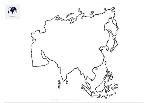 Printable Blank Asia Map – Outline, Transparent, PNG Map - Blank World Map