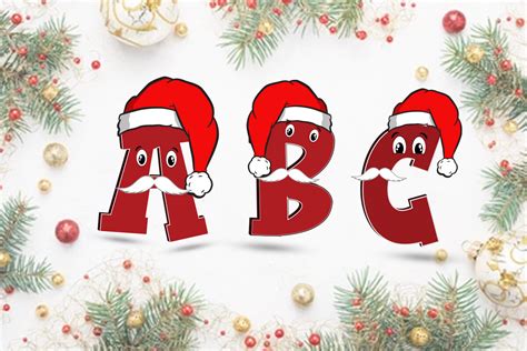 Christmas Alphabet Letters Sublimation Graphic By Piximcreator