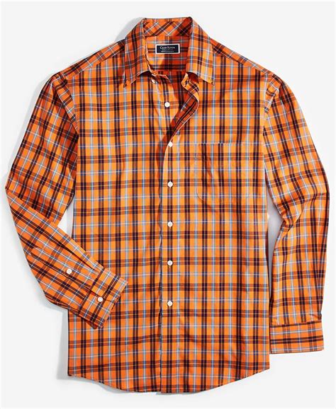 Club Room Men S Regular Fit Cotton Plaid Dress Shirt Created For Macy S Macy S