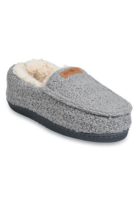 Textured Knit Mocassin Slipper Slippers Onestopplus