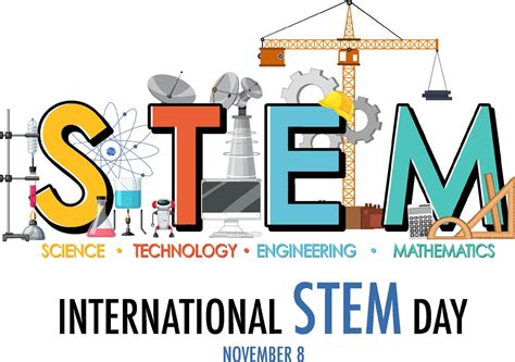 International Stem Day On November 8th Logo Banner 3583677 Vector Art