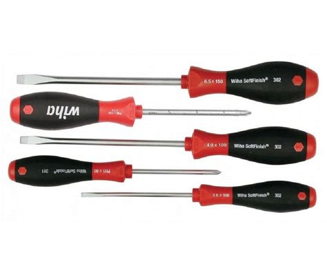 Wiha Softfinish Slotted Phillips Screwdriver Set Piece Set