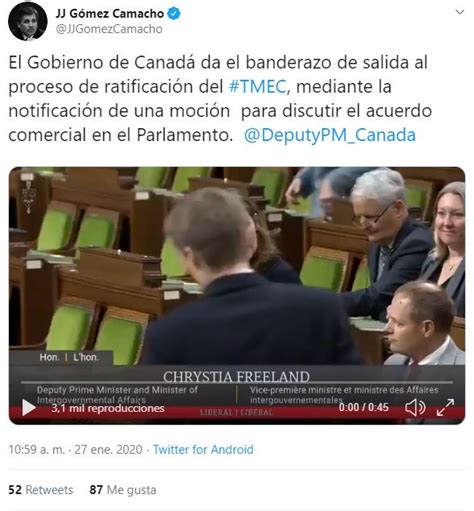 Es Oficial Canad Inicia El Proceso De Ratificaci N Del T Mec