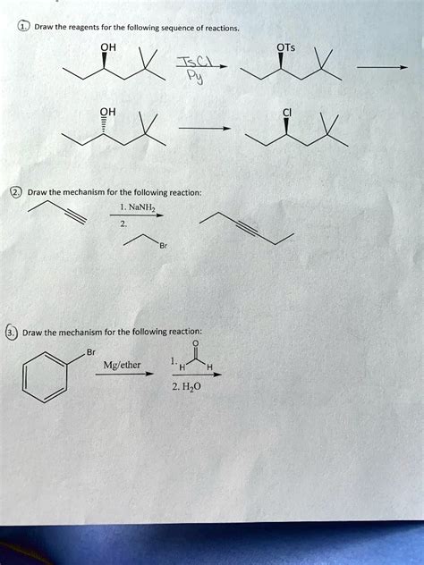 SOLVED: Draw the reagents for the following sequence of reactions: OH ...