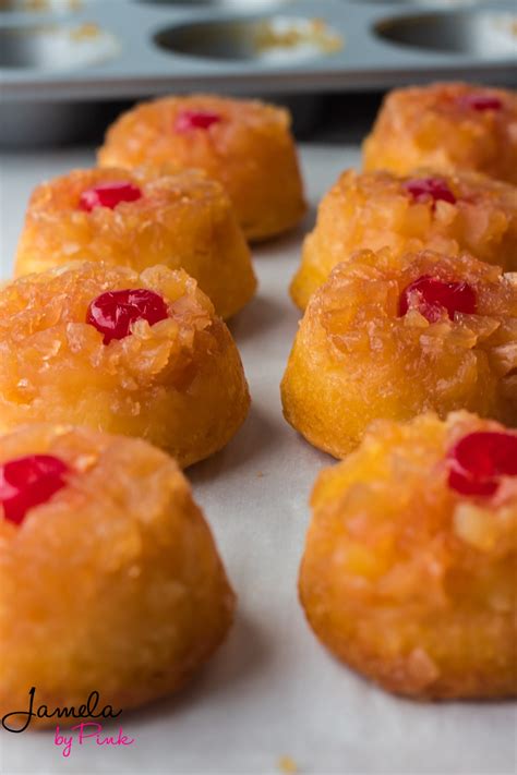 mini pineapple upside down cake