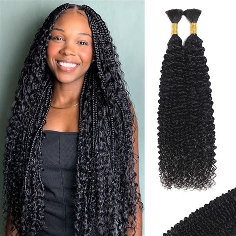 Amazon Human Braiding Hair For Boho Braids 2 Bundles Deep Wave