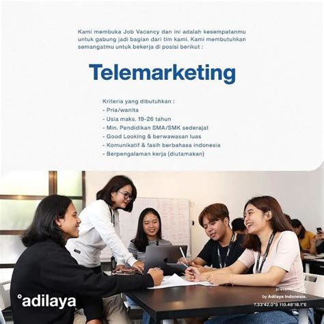 Lowongan Kerja Telemarketing Adilaya Corp Di Solo Info Loker Solo