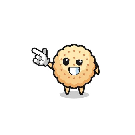 Талисман круглого печенья, указывающий вверху слева, милый дизайн ...