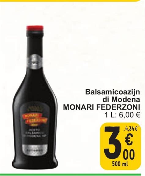 Monari Federzoni Balsamicoazijn Di Modena Ml Promotie Bij Cora