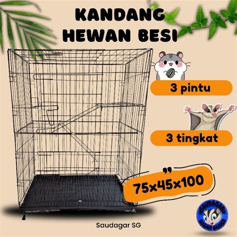 Jual Kandang Kucing Lipat Tingkat 3 Ukuran XL Shopee Indonesia