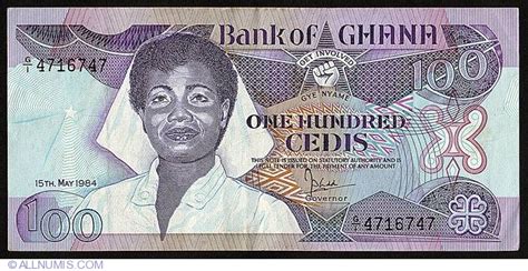 100 Cedis 1984 1983 1996 Issue Ghana Banknote 1331