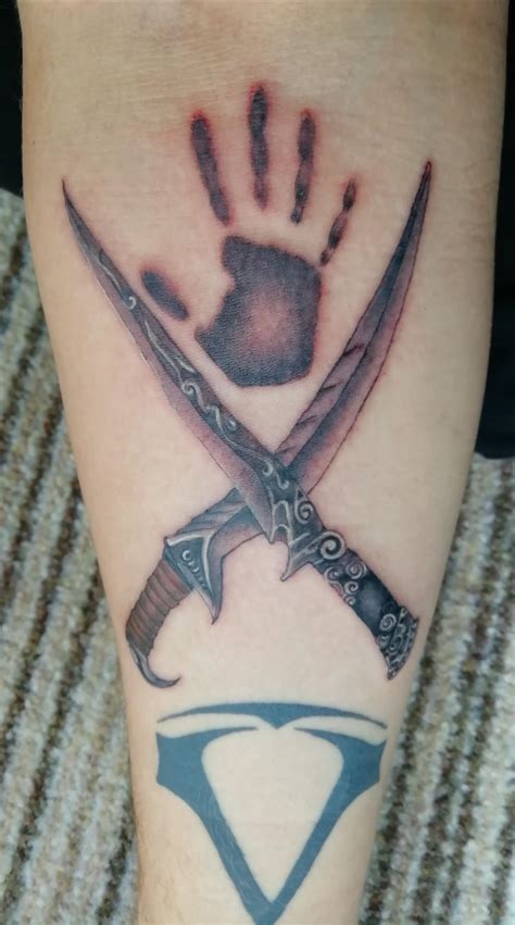 My Dark Brotherhood tattoo done by Sarah at Victory Doll Tattoo
