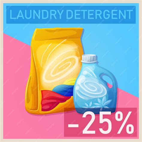 Premium Vector Laundry Detergent And Washing Powder Cartoon Vector