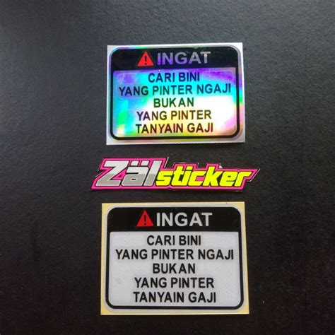 Sticker Kata Kata Lucu Sticker Cari Bini Cutting Lazada Indonesia