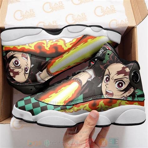 HOT Tanjiro Sun Breathing Anime Demon Slayer Air Jordan 13 Sneaker Express Your Unique Style