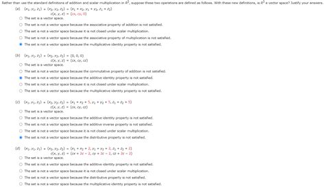 Solved Rather Than Use The Standard Definitions Of Addition Chegg