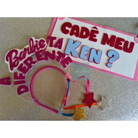 Kit Tiara Carnaval Festa Personalizada Arquinho Fantasia Barbie