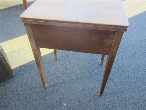 Vtg Sewing Machine Table, Great DIY Project Table, Solid Wood - Etsy