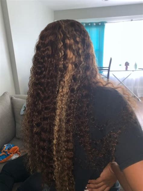 Julia Hair Honey Blonde Highlight Lace Front Wigs Human Hair Water Wave Colored Wigs Lace Front