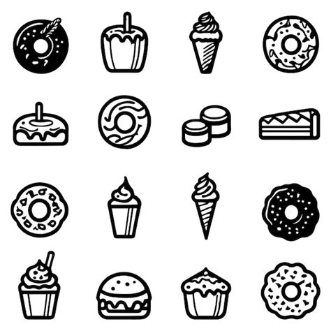 Premium Vector National Doughnut Day Icons Donuts Icon Vector Set