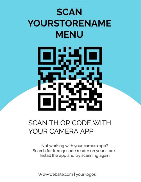 Restaurant Menu Qr Flyers Template Postermywall