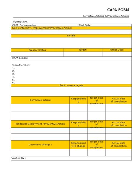 capa form format