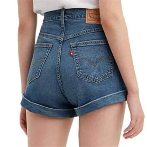 Levi S Shorts Levis Mom Shorts In Babe Brigade Blue High Rise