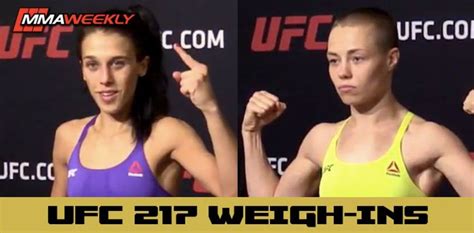 Ufc 217 Official Weigh Ins Three Championship Bouts Make Weight Video