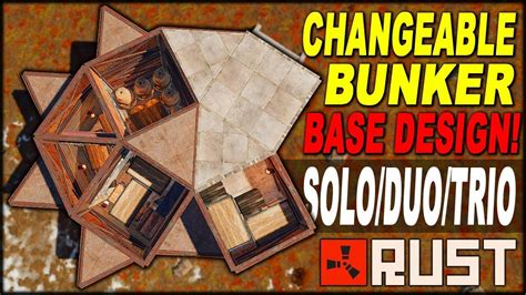 CHANGEABLE BUNKER BASE SOLO DUO TRIO RUST BASE DESIGN 2019 FULL