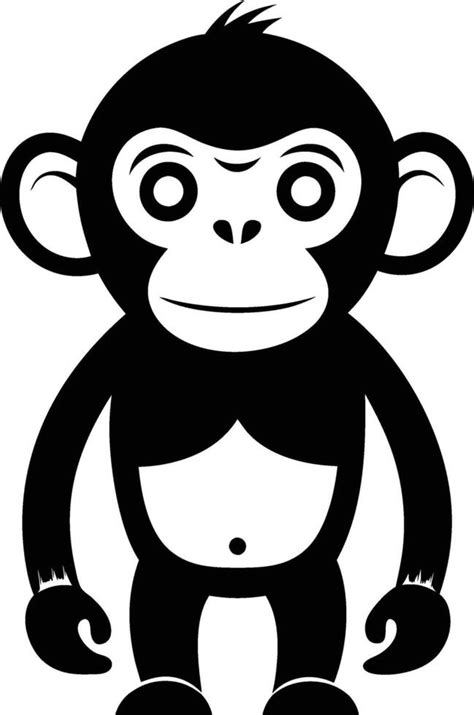 Monkey black Silhouette. 49044547 Vector Art at Vecteezy