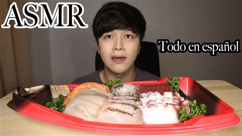 Asmr Comiendo Los Sashimis Coreano Sonido De Comer Eating Sound