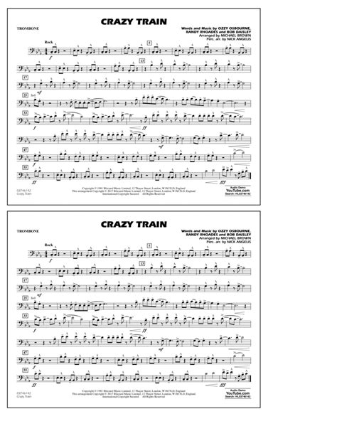 Crazy Train Trombone By Michael Brown Trombone Digital Sheet Music Sheet Music Plus