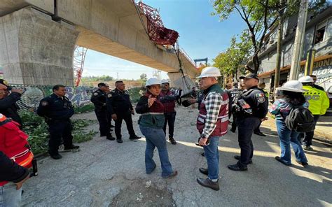 ¡vídeo De La Caída De La Grúa Del Tren Interurbano México Toluca