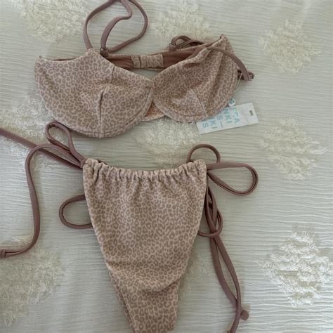 Frankies Xs Bikini Pam Terry Undewire Bikni Top Depop