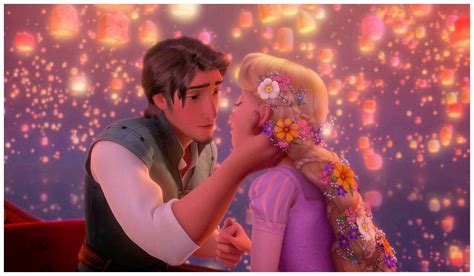 Two Lovers Cute Couple Evening Wallpaper Disney Rapunzel Rapunzel Rapunzel And Eugene