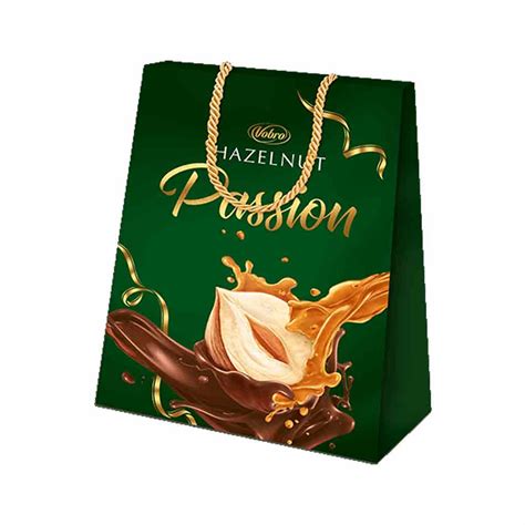 شکلات هدیه کیفی لهستانی Vobro HAZELNUT Passion با مغز و کرم فندقی 182