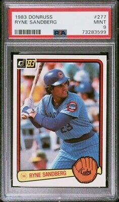 1983 DONRUSS 277 RYNE SANDBERG PSA 9 ROOKIE CARD EBay