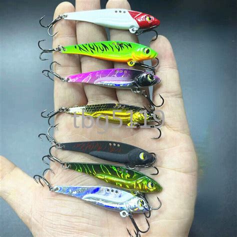 7 Pack Metal VIB Lure Bass Fishing Lures Blade Baits Walleyes Jigging