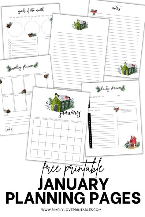 Free January Planning Pages Simply Love Printables