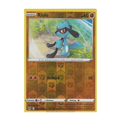 Riolu Reverse Holo Zenit Der K Nige Pokemon Karte Kaufen